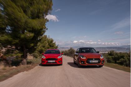 Suzuki Swift Sport Hybrid 129Ps vs Ford Fiesta ST-Line mHEV 155Ps